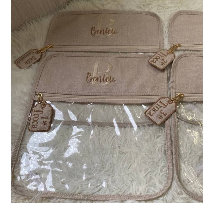 Kit Saquinho Maternidade Personalizado Organizador Luxo Com Nome