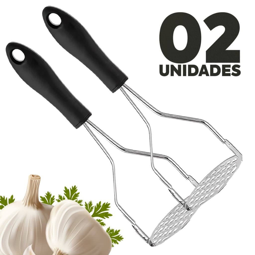 Amassadores Espremedor de Batata Inox Manual Resistente com Pressão Rápida