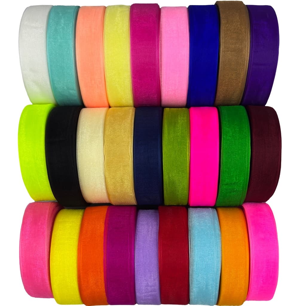 Fita de Organza Voal Premium Nº 5 - 25mm x 45m  Alta Qualidade
