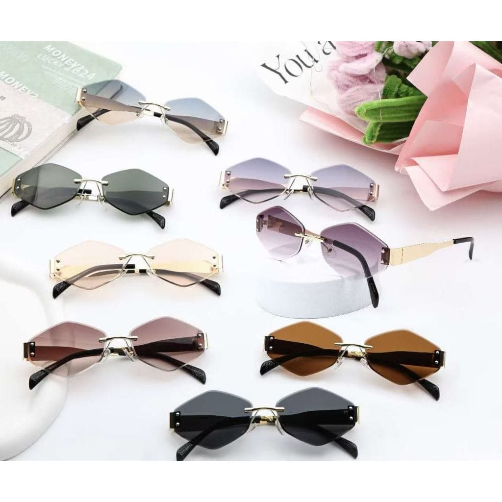 KL8318 Óculos de sol de metal da moda.