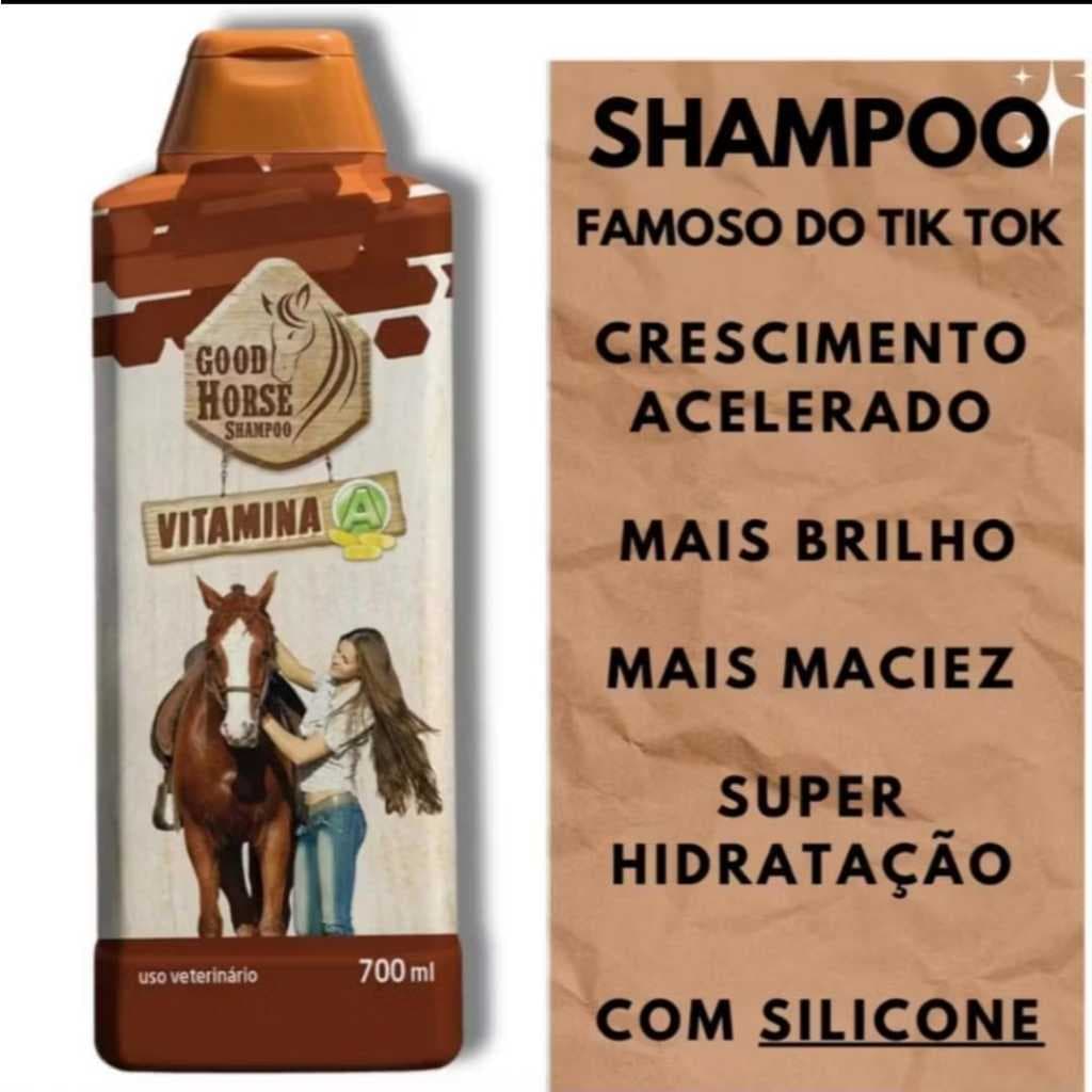 Shampoo Good Horse Cresce Cabelo Vitamina A 700ml Cavalo Crescer Cabelo Shampoo Tik Tok