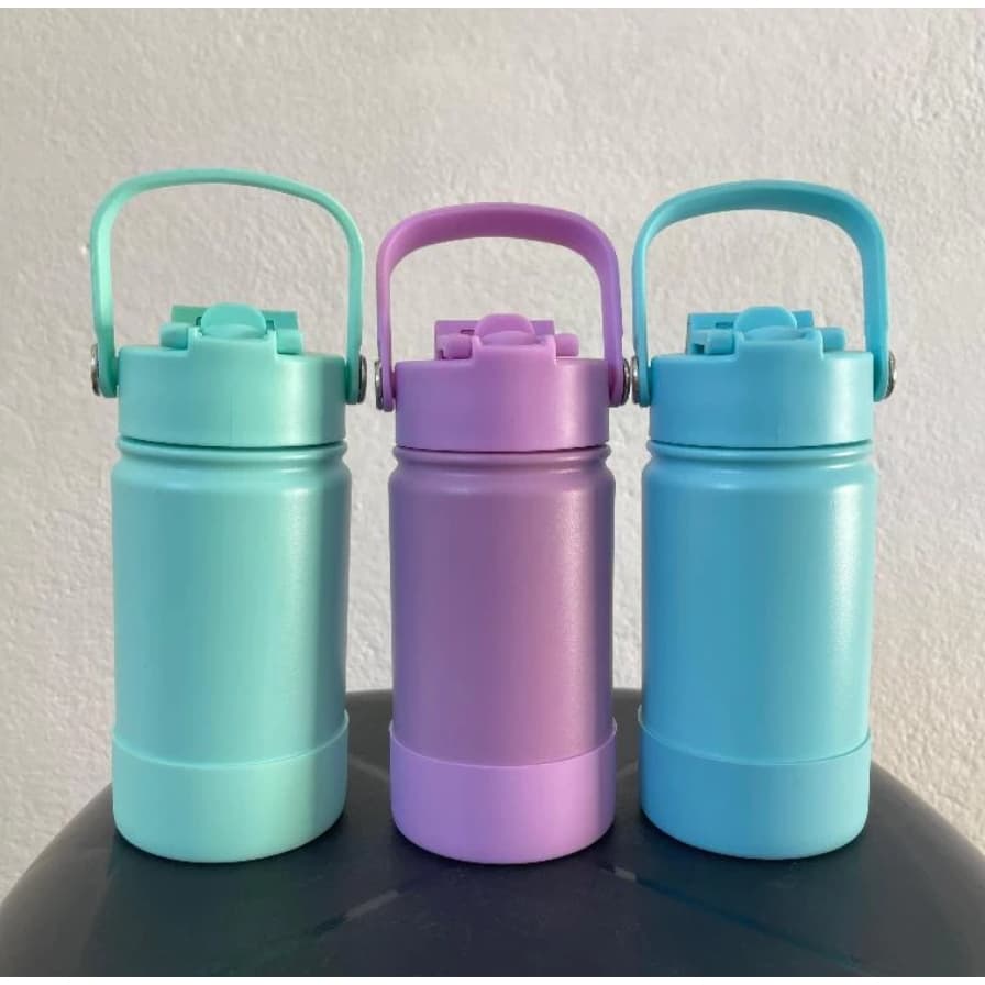 Garrafa Térmica 350/600/800ml Inox com Protetor de Silicone com dois boca