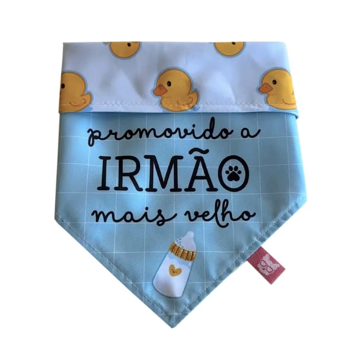 Bandana Pet Promovido A Irmão Mais Velho Dupla Face