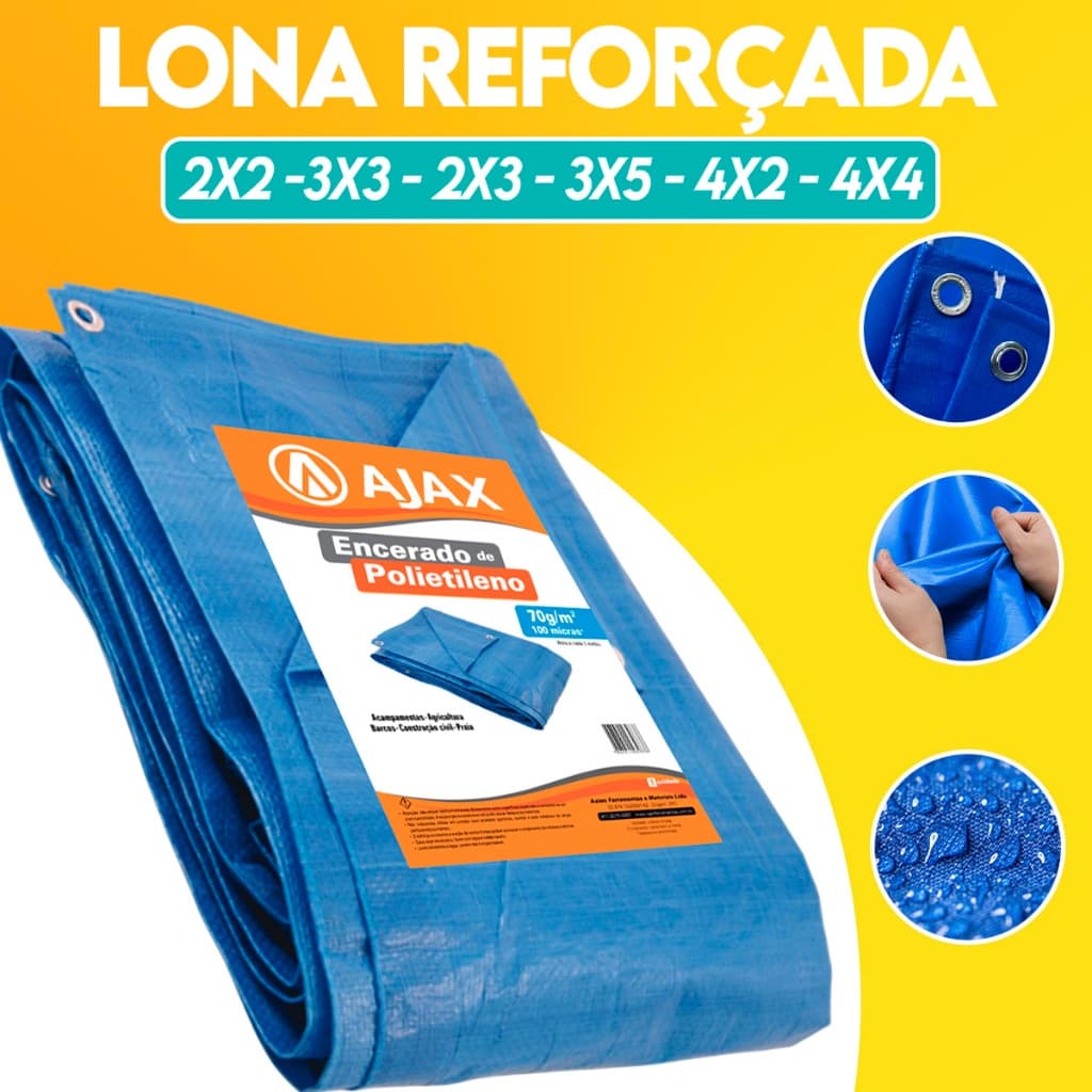 Lona Azul Plástica Impermeável na PROMOÇÃO Festa Telhado Multiuso Tamanhos
