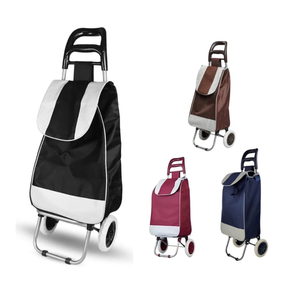 Carrinho de Compras Feira Reforçado Suporta até 30kg Lona Leva Tudo Dobrável