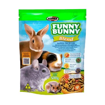 FUNNY BUNNY 500G BLEND - RAÇÃO COMPLETA PARA ROEDORES, COELHOS, HAMSTER, PORQUINHO DA INDIA