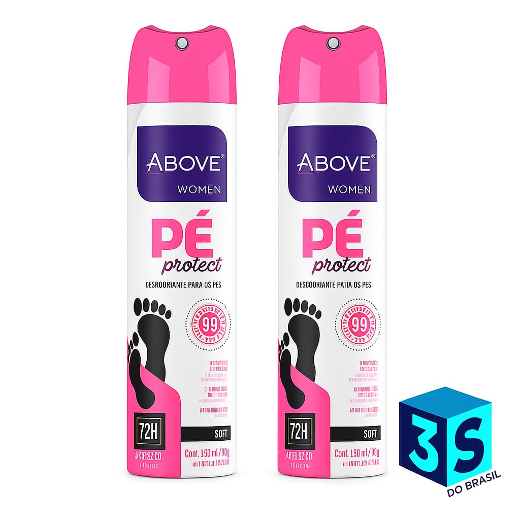 Kit C/2 Pé Protect Desodorante P/os Pés Above Women , Men e Unissex 150ML