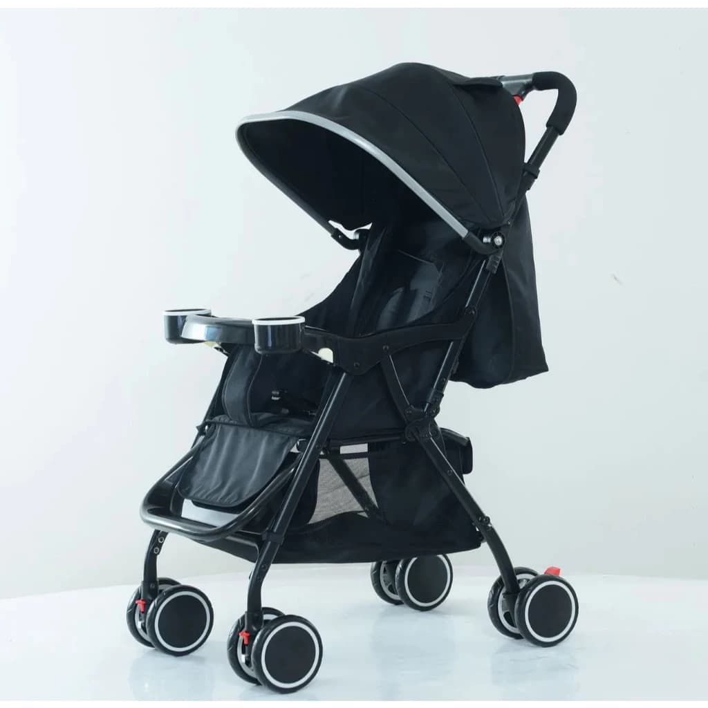 Carrinho de Bebê Passeio Até 20kgs Com Porta Copos Assento Reclinável