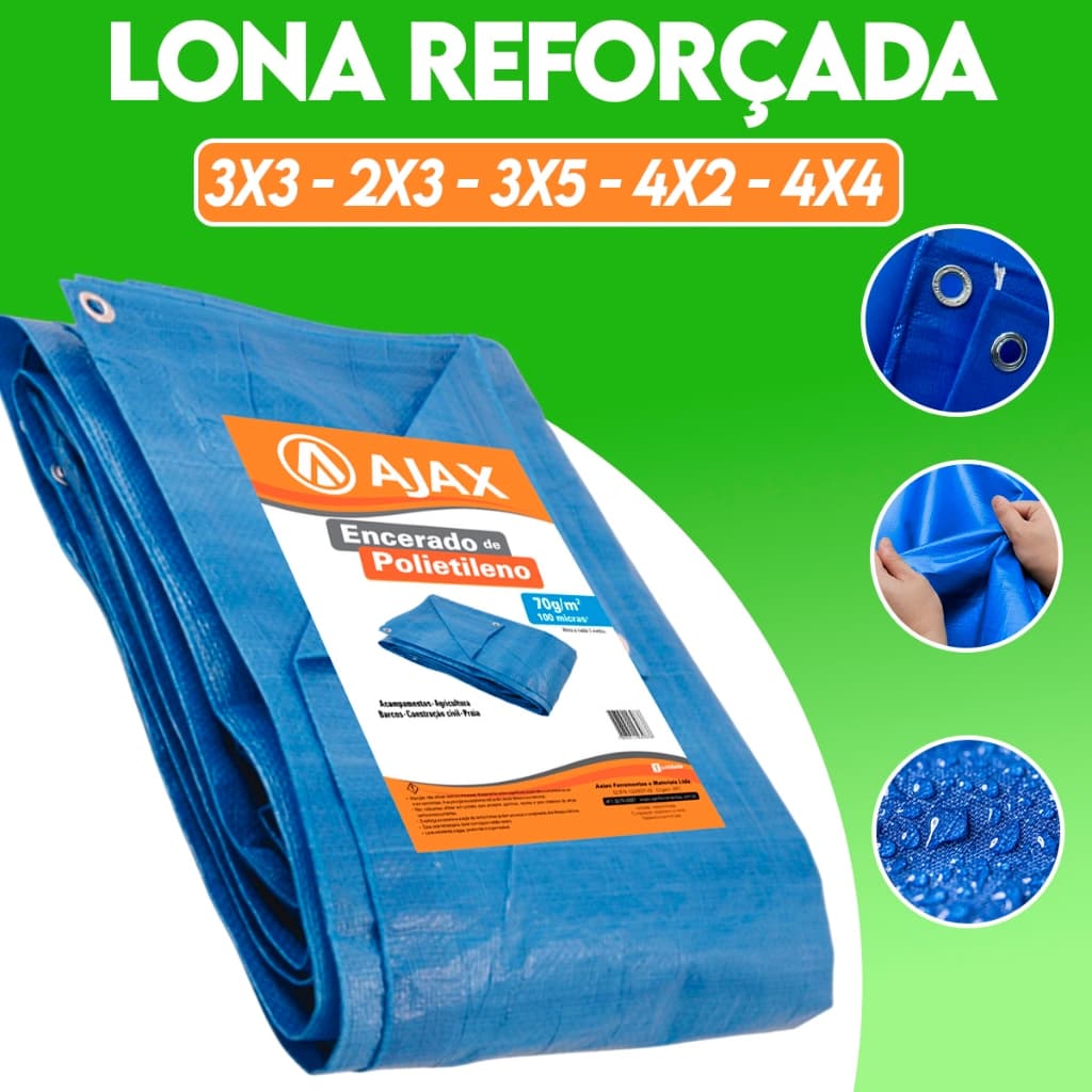 Lona Azul Plástica Impermeável na PROMOÇÃO Festa Telhado Multiuso Tamanhos