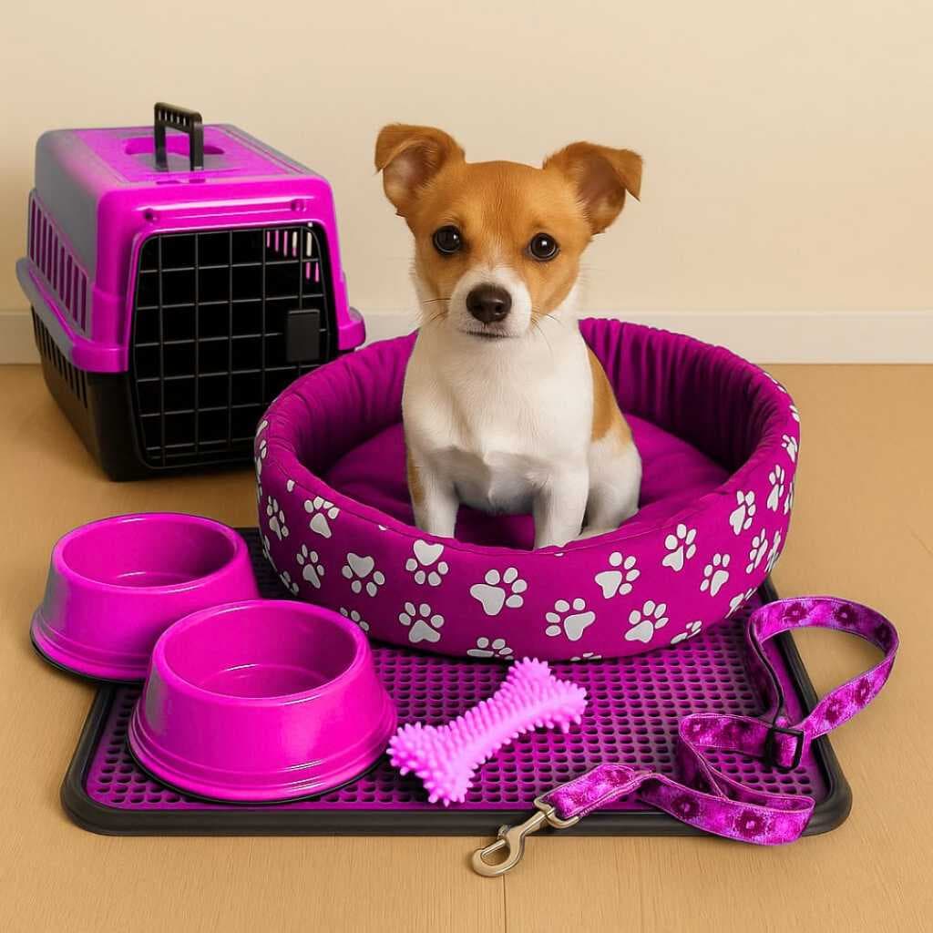 Kit Transporte Para Cachorro Guia Peitoral Cama Pet Pequeno