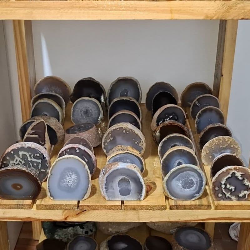 Geodo de Ágata PROMOÇÃO Pedras Naturais Rochas Minerais Minérios Cristal Ametista Turmalina Ônix