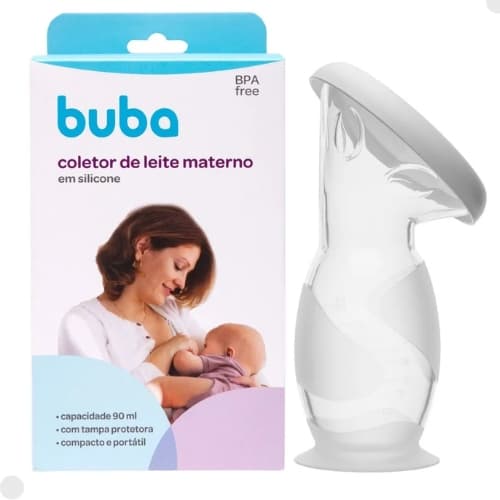Coletor De Leite Materno Silicone Buba Com Ventosa Amamentação Infantil Maternidade Aleitamento Bebê