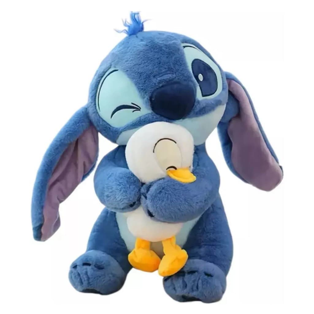 Pelúcia Lilo & Stitch 22cm E Angel 21cm Disney Antialérgico