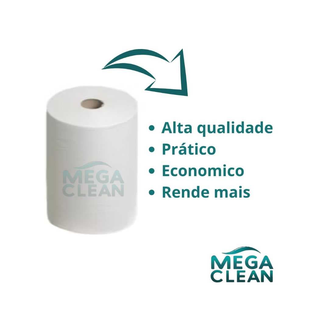 Papel Toalha Bobina Celulose 6 Rolos x 200M