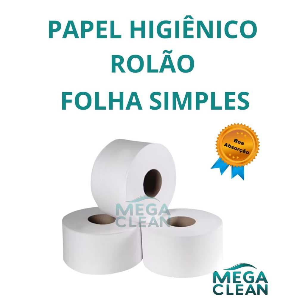 Papel Higiênico Rolão Branco 8 Rolos