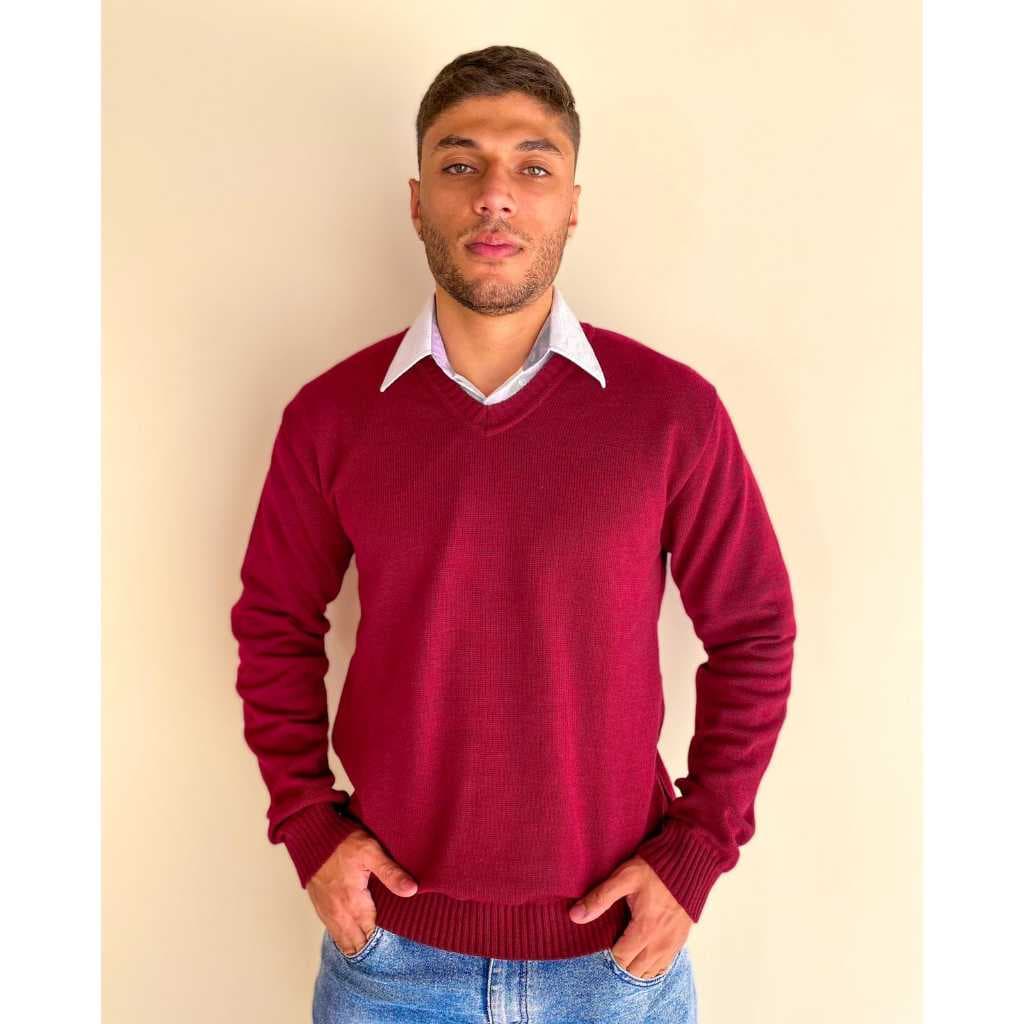 Blusa de Frio Masculino Suéter Tricot Inverno Manga Longa Quente Confortavel Casual Premium X