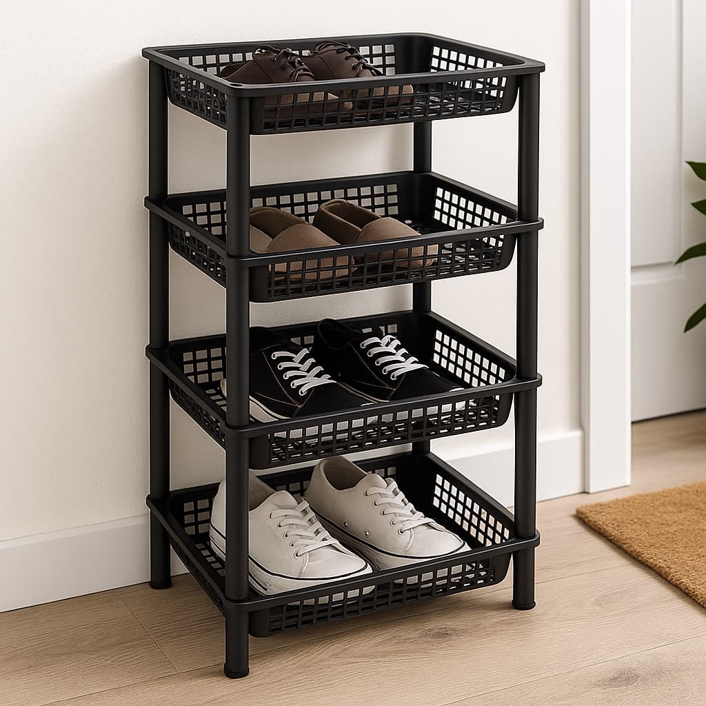 Prateleira Estante Modular Organizadora Armazenagem de Livros Fruteira Multiuso Montável Plastica