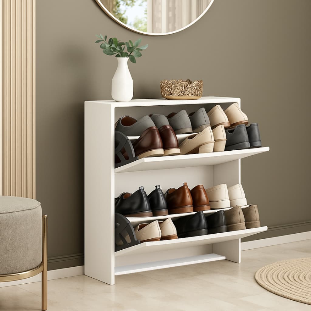 Sapateira com 2 Portas Multiuso Organizadora Para Calçados Quarto e Closet