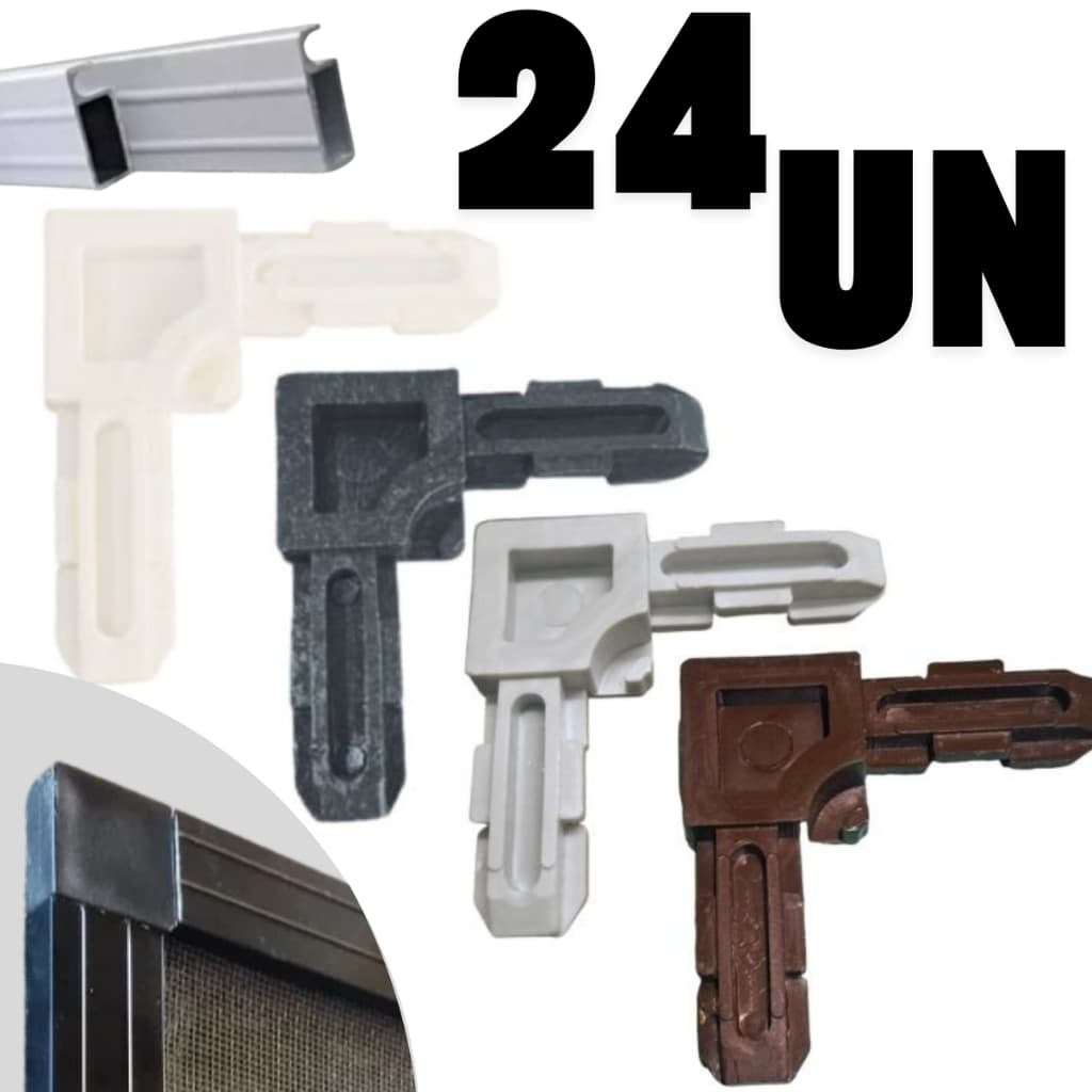 kit 24 Canto Junção de perfil tela mosqueteira