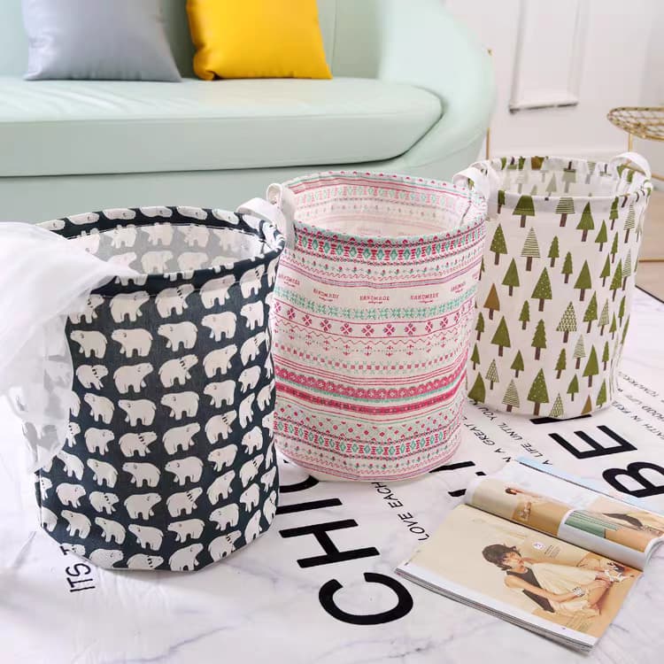 CESTO ORGANIZADOR MULTIUSO DOBRAVEL PROVA D'ÁGUA P/ ROUPA SUJA BRINQUEDOS ANJIN