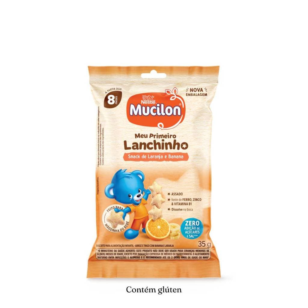 Kit 2 Snacks Meu Lanchinho Mucilon Vários Sabores 35g