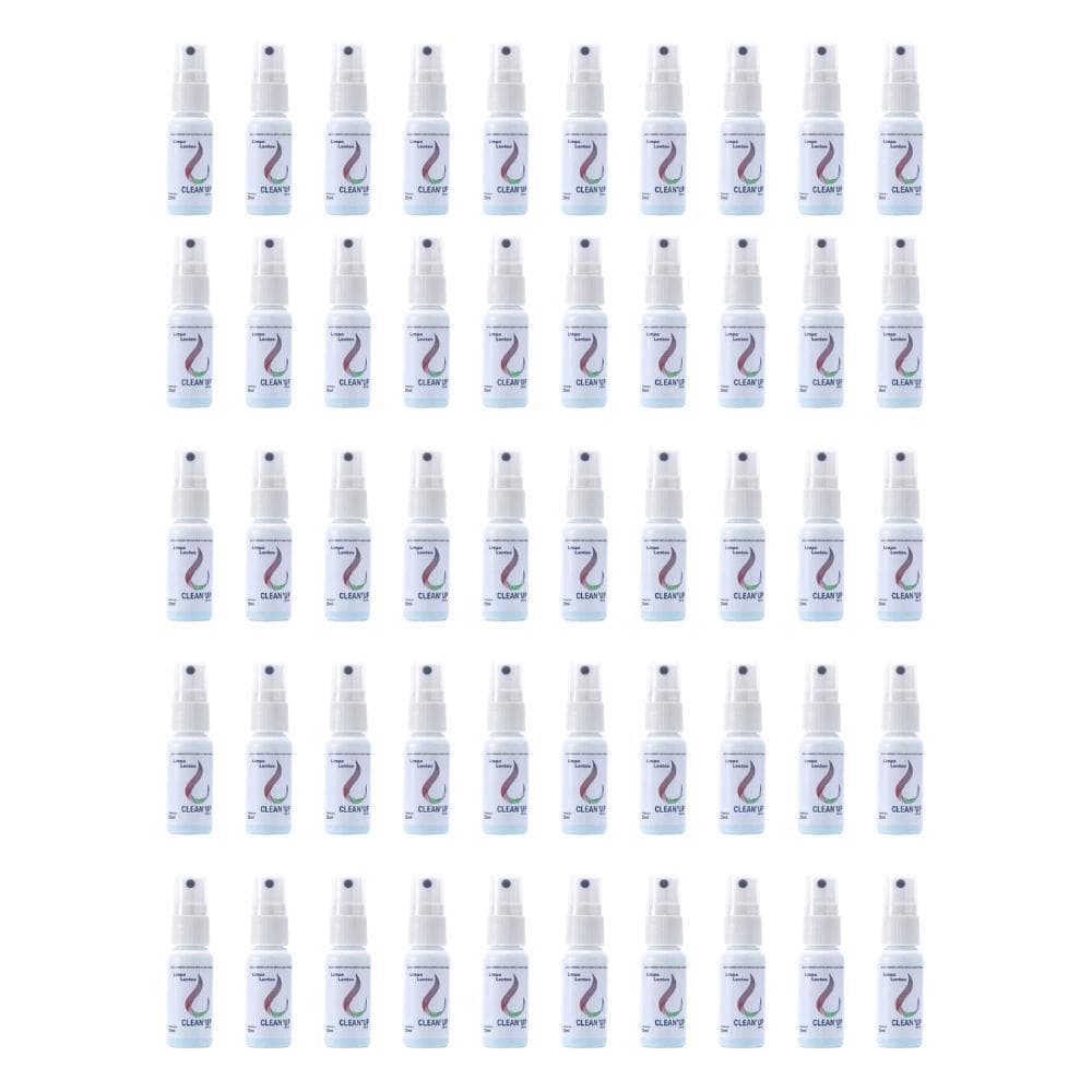 Kit 50 Limpa Lentes 25ML Spray, Limpa Óculos, Viseira, Capacete, Desengordura Telas, Câmeras