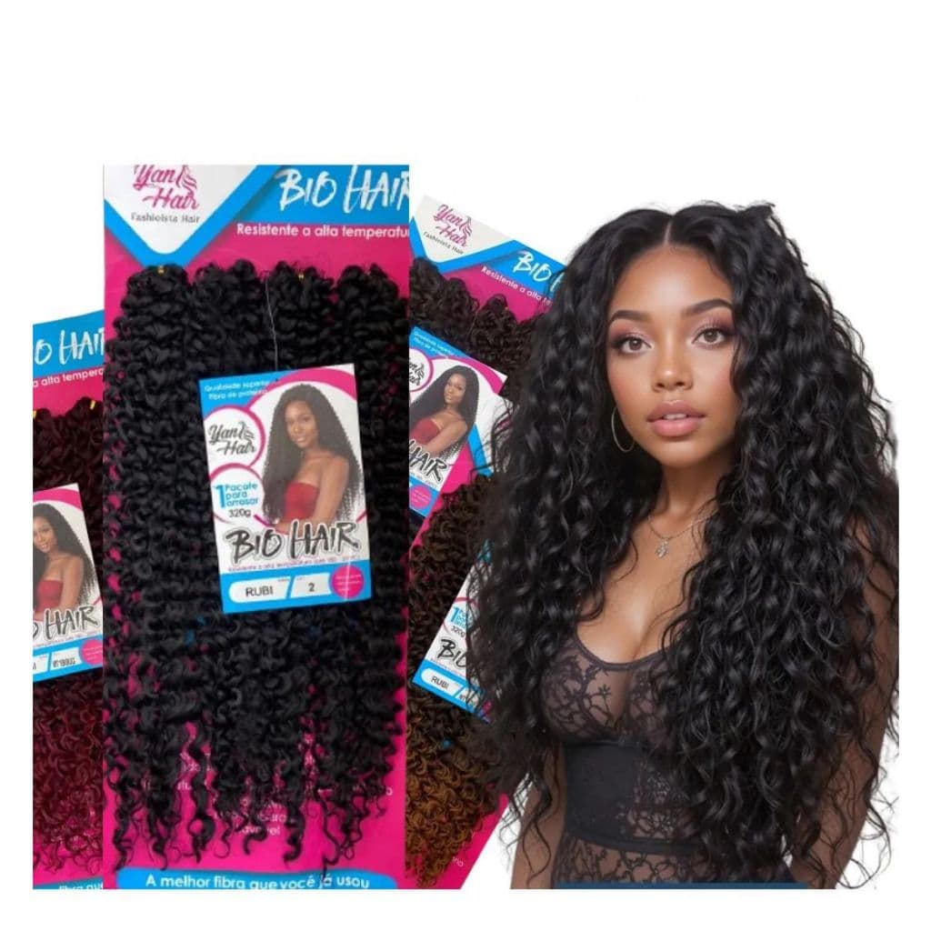 Cabelo Cacheado Bio Hair  P/crochet Braids RUBI 320g Yan Hair