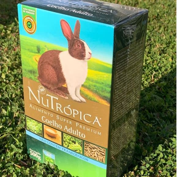 Ração Coelho Adulto 500 g - Nutrópica Super Premium Extrusada