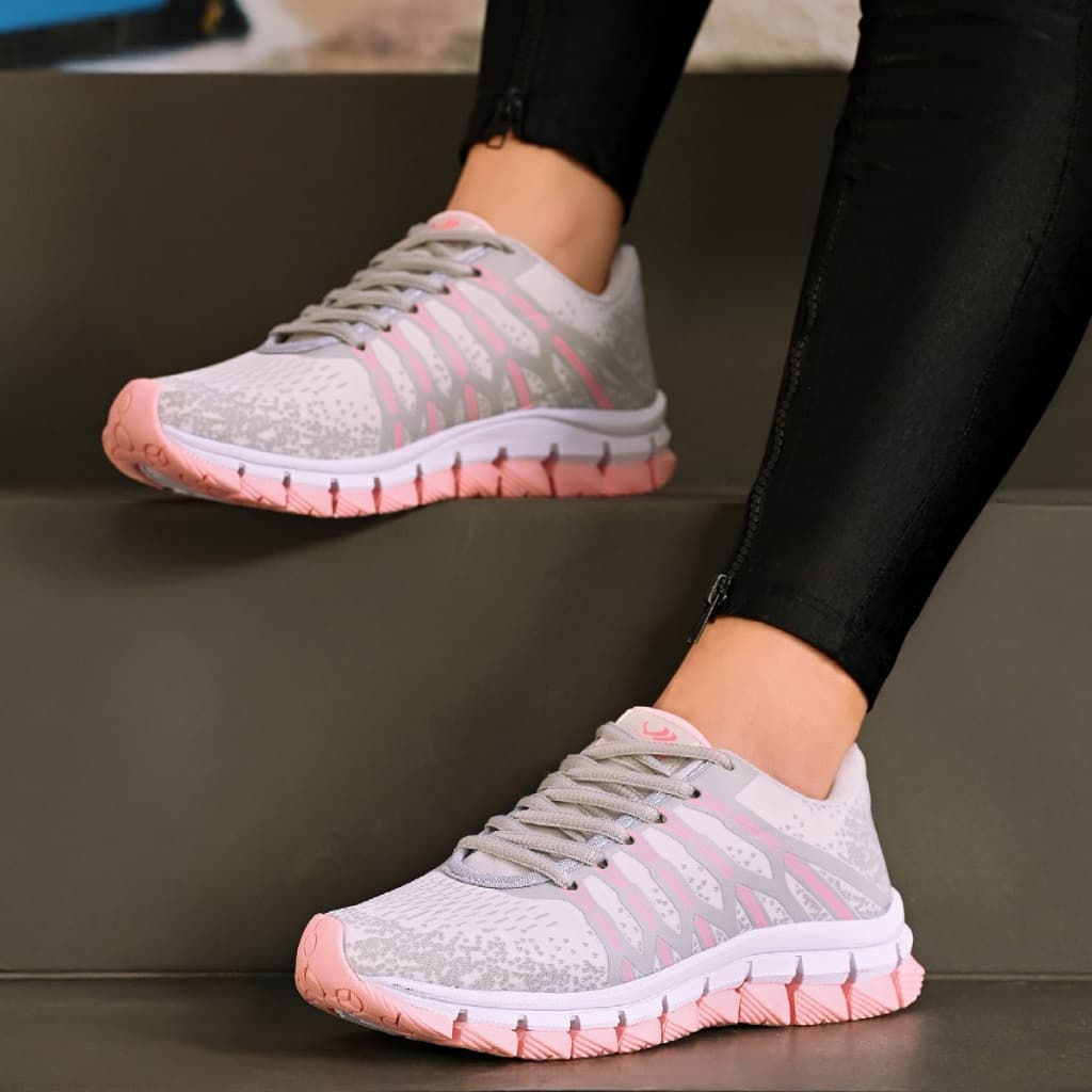 Tênis Feminino Esportivo Estiloso Confortável Resistente Em Alta Treino Academia Caminhada Corrida
