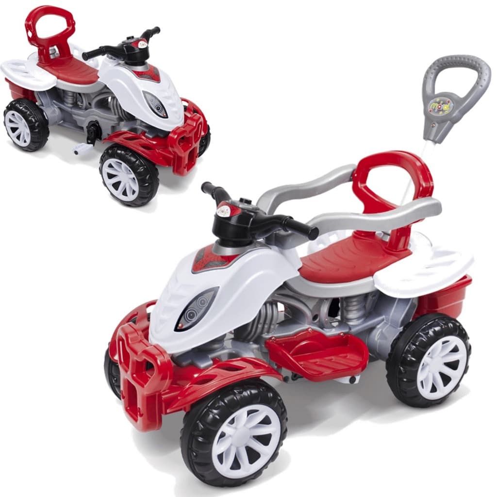 Carrinho de Passeio e Pedal Bebe Maral Quadriciclo Vermelho