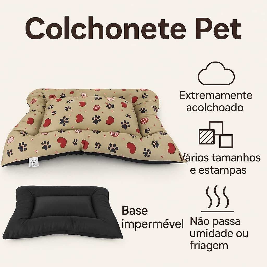 Caminha Pet Colchonete Impermeável para Cães e Gatos Tamanhos P, M, G, GG e XG