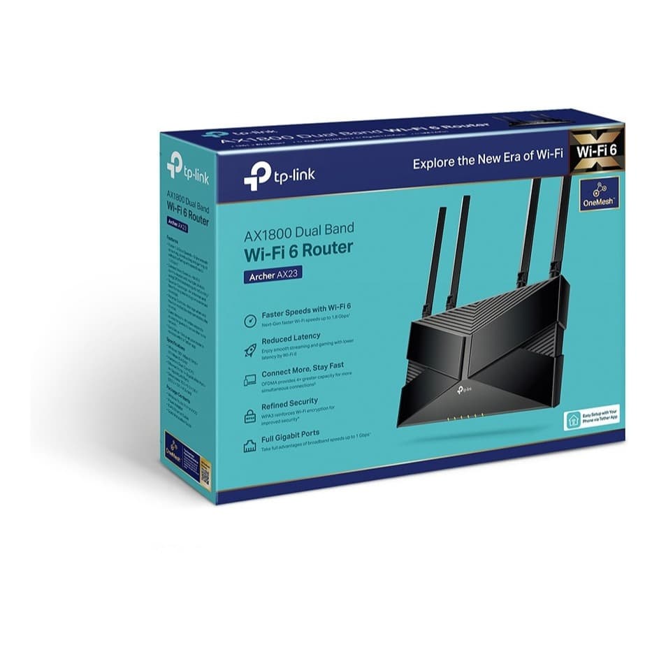 Roteador Wi-fi 6 Archer Ax23 TP-Link de banda dupla Ax1800 Gigabit