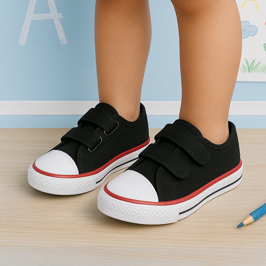 Tênis de Velcro Infantil N°18 ao 36 Carrapicho Velcro confort criança menino menina