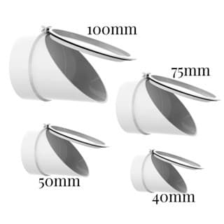 Válvula de Retenção Esgoto Branca 100mm 75mm 50mm 40mm