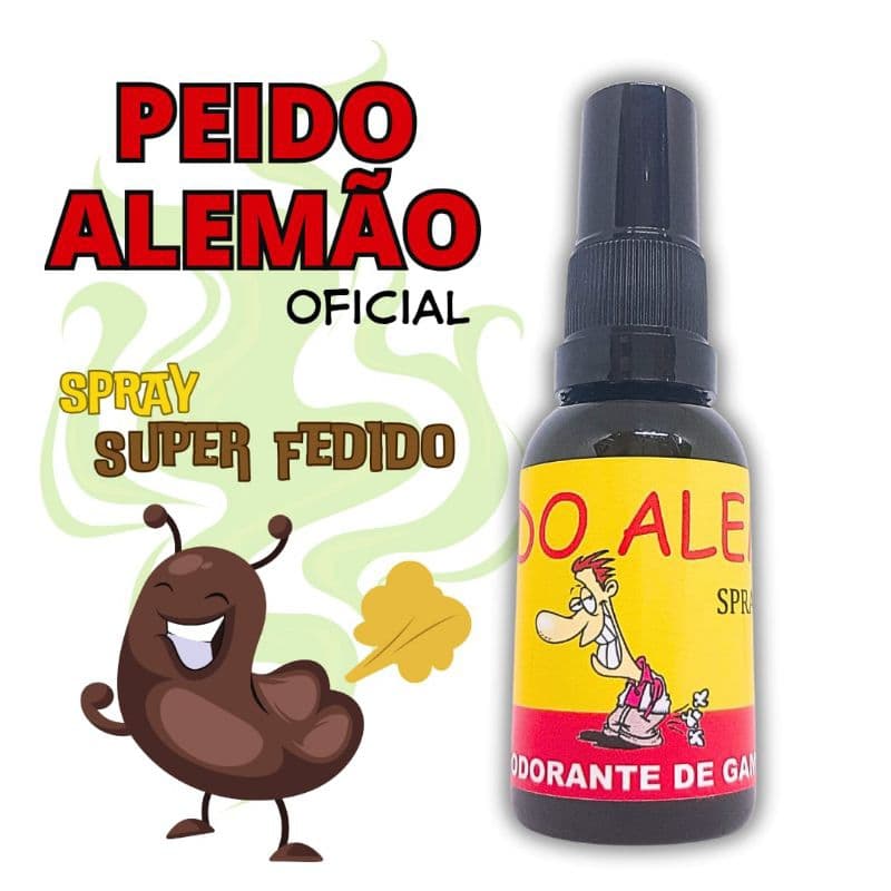 Peido Alemão OFICIAL SPRAY DE PEIDO FALSO, PEGADINHA, ZOAÇÃO. 30 ML ENTREGA RÁPIDA.