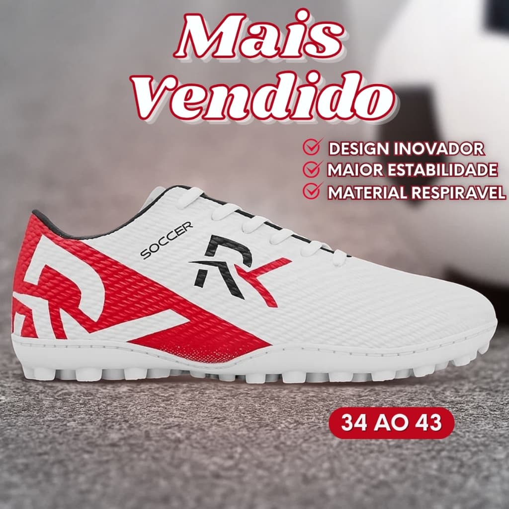 Chuteira Society Esportiva com Design Moderno – Seu Futebol em Outro Nível - Rk01