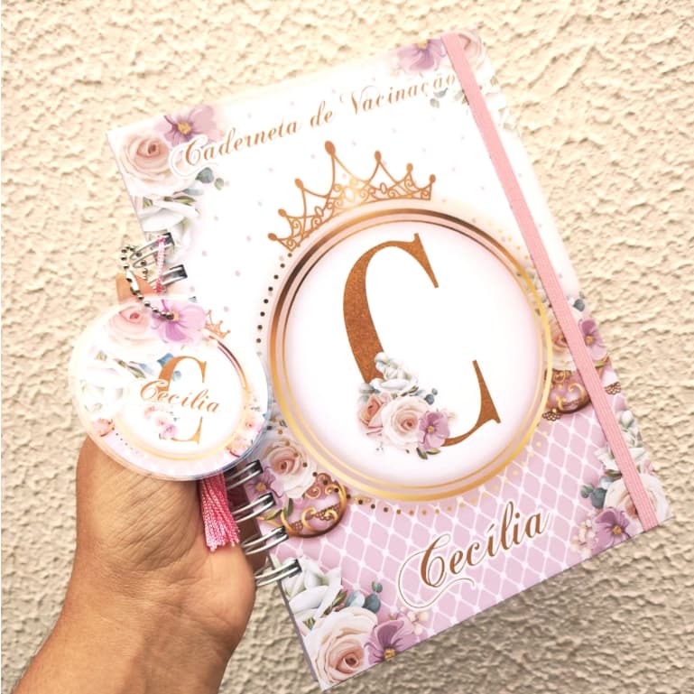 Caderneta de Vacina Atualizada Personalizada com nome da criança para menino e menina vários temas