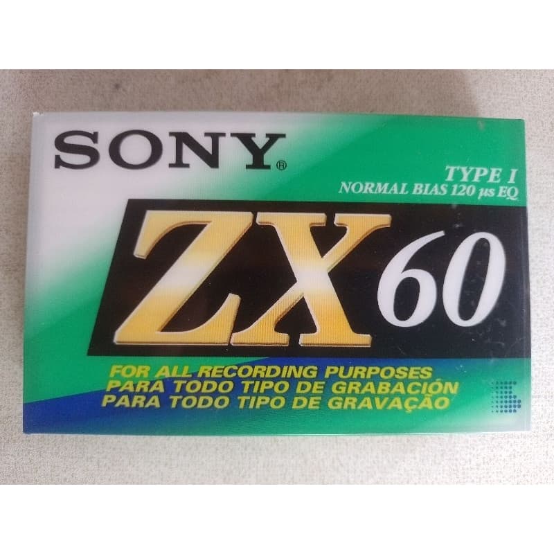 Fita K7 Sony ZX 60 Type I Normal Bias 120 ¥s EQ (EMNSP)