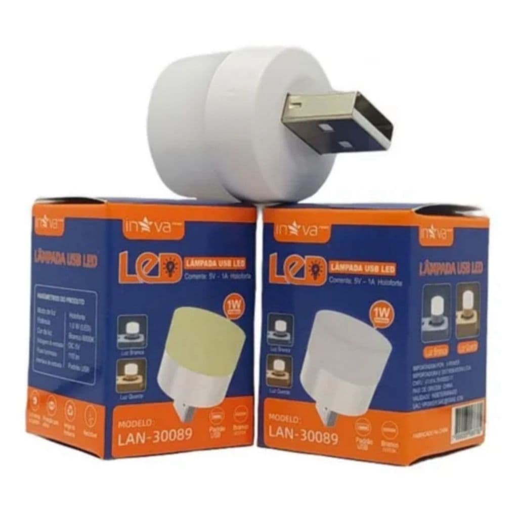 Mini Lâmpada Usb Led 1w Luz Quente 5V Pc Not Abajur Luz Branco 6000k