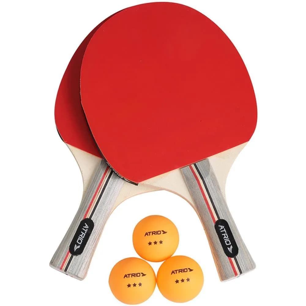 Kit 2 Raquete Ping Pong Tenis De Mesa Com 3 Bolinhas