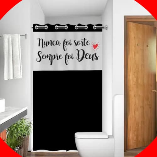 Cortina de Box Para Banheiro Anti Mofo Lavável Premium - 1,38x1,98m - Várias Modelos