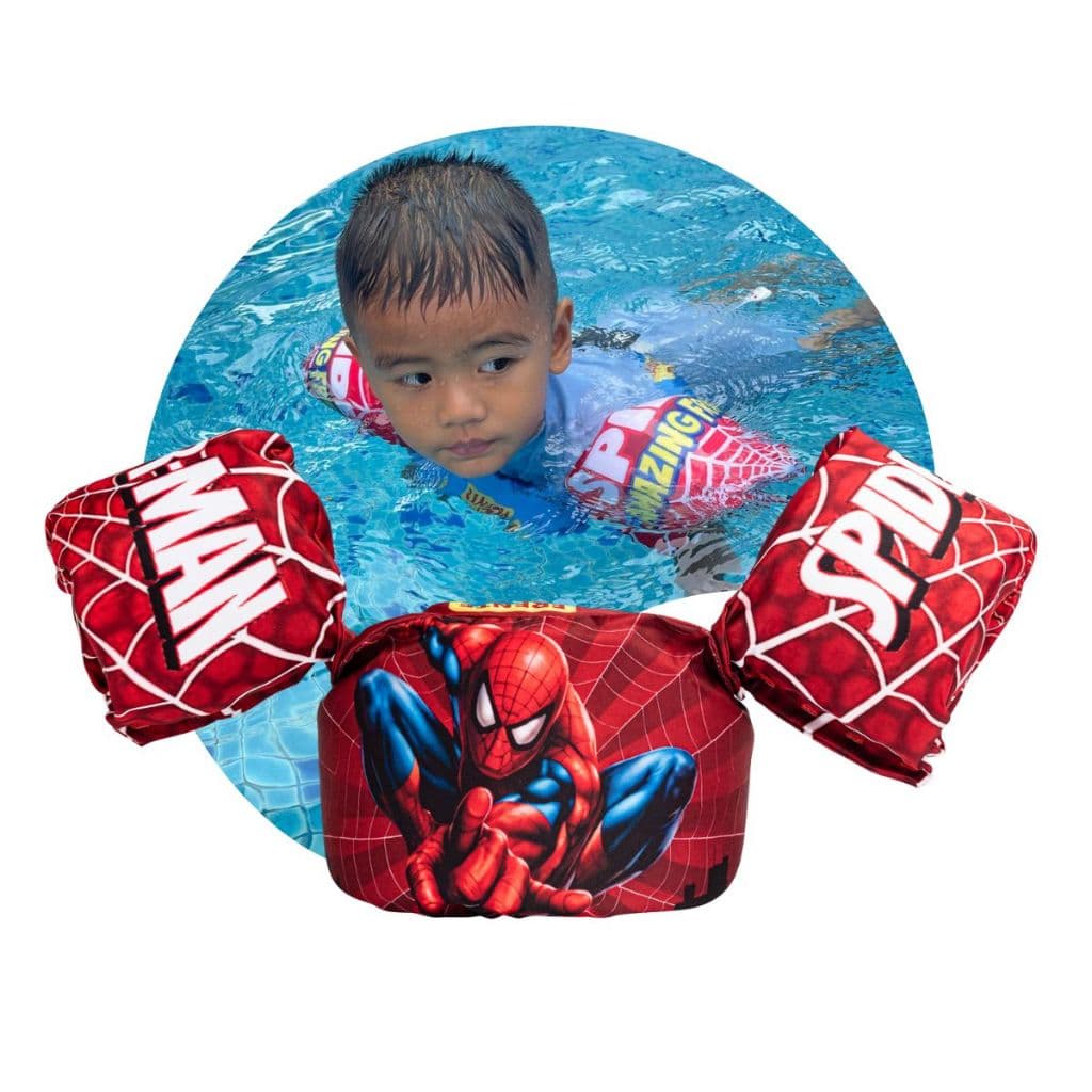 Boia Colete salva vidas Infantil Estampas do Homem Aranha NAO FURA - 1 a 7 Anos