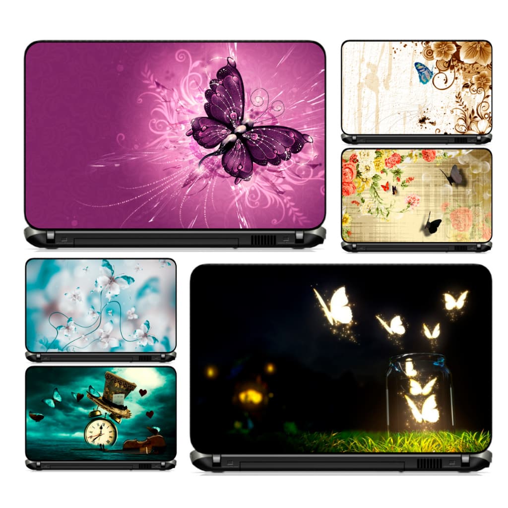 Adesivo Personalizado Skin Pelicula Notebook Macbook Tablet Borboleta [ 00 ] Jardim Paisagem