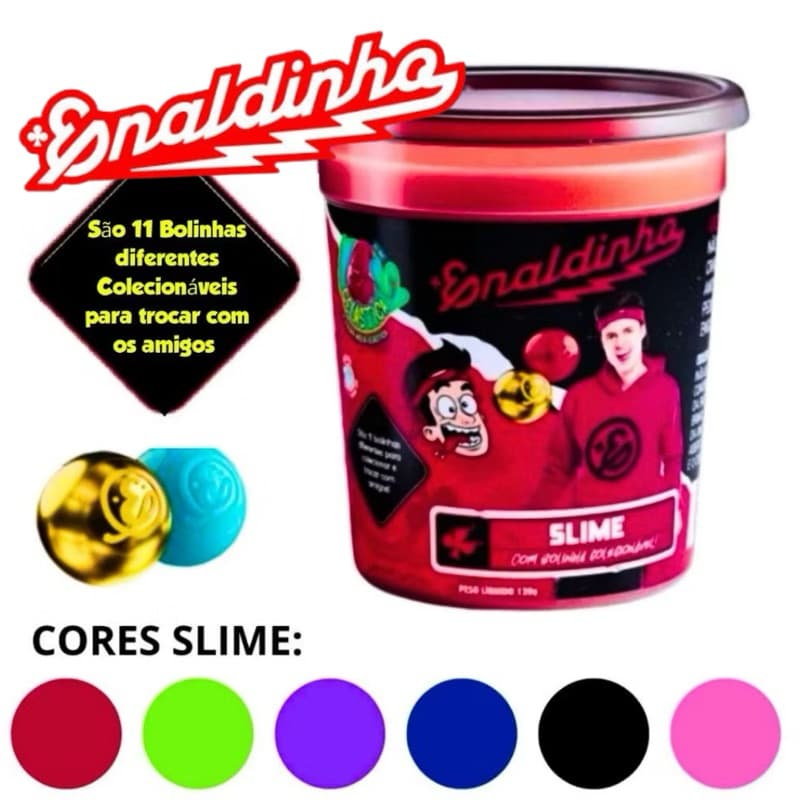 Slime Gelástica Youtuber Enaldinho Bolinha Surpresa Toys Lab
