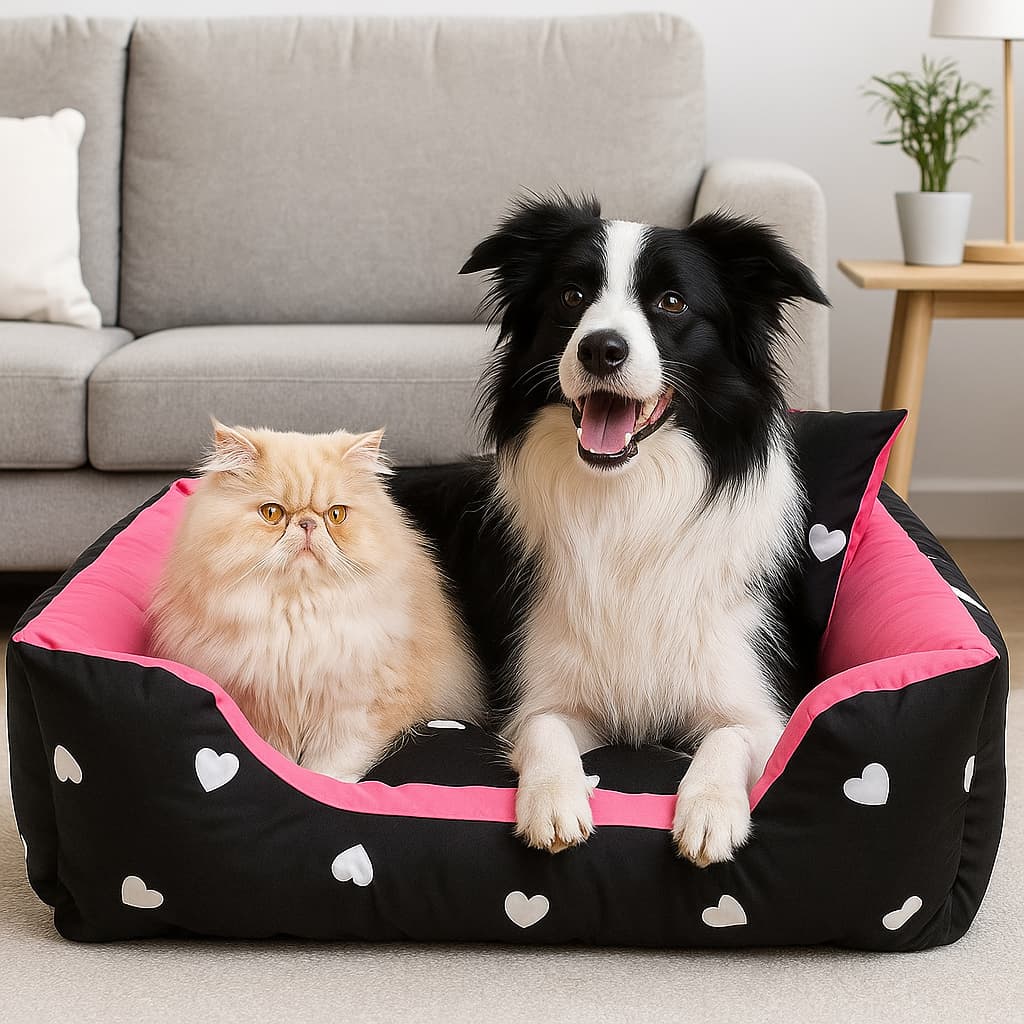 CAMA PET CAMINHA CACHORRO MEDIO 60 X 50 ZIPER REMOVIVEL SILICONIZADA FUNDO IMPERMEAVDEL