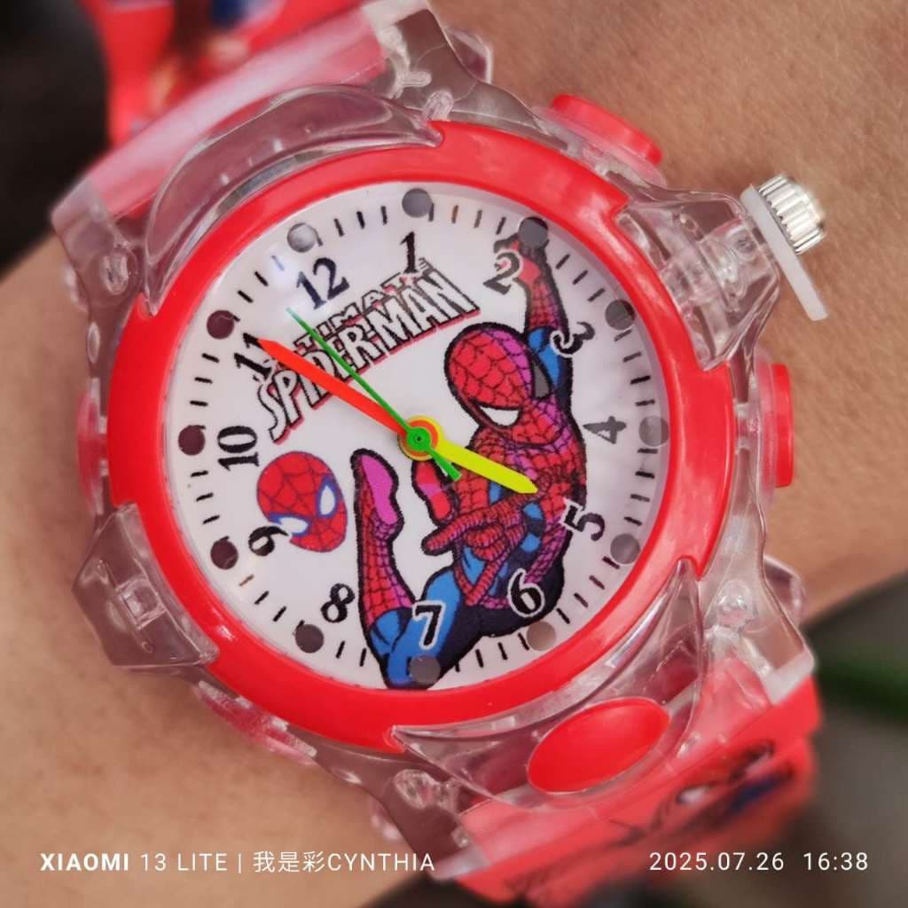 Relógio de quartzo infantil com desenho animado 3D para meninos