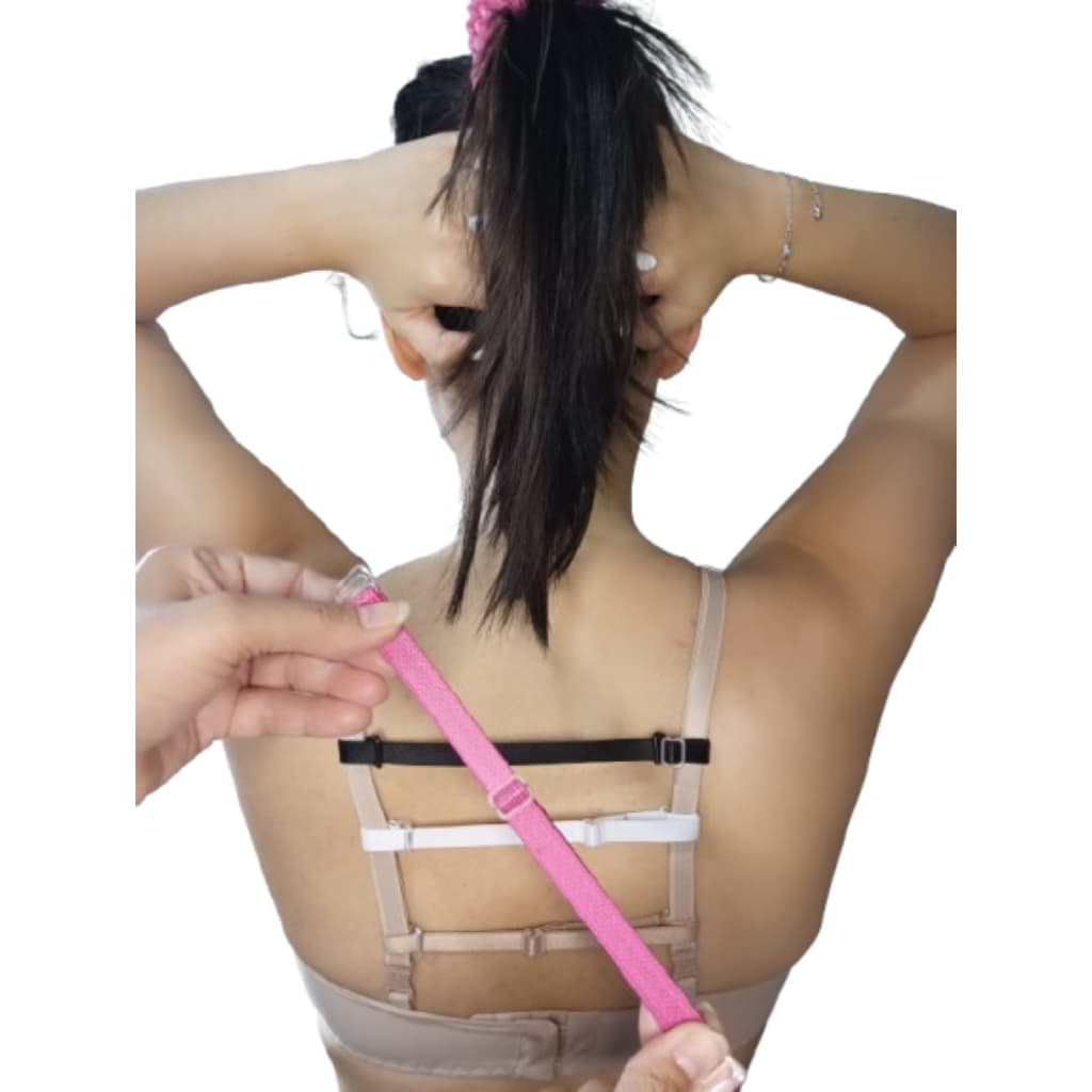 Alça de junção de sutiã Extensoras Suporte de costas Kit com 3 Alças Reguláveis Transforma Soutien em Nadador Cores