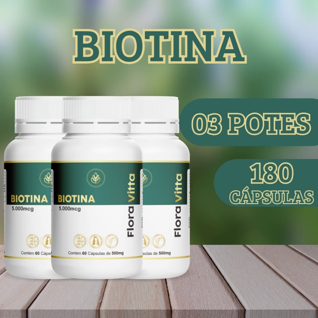 💅 Biotina 5.000mcg | Força para Cabelos, Unhas e Beleza da Pele de Dentro para Fora