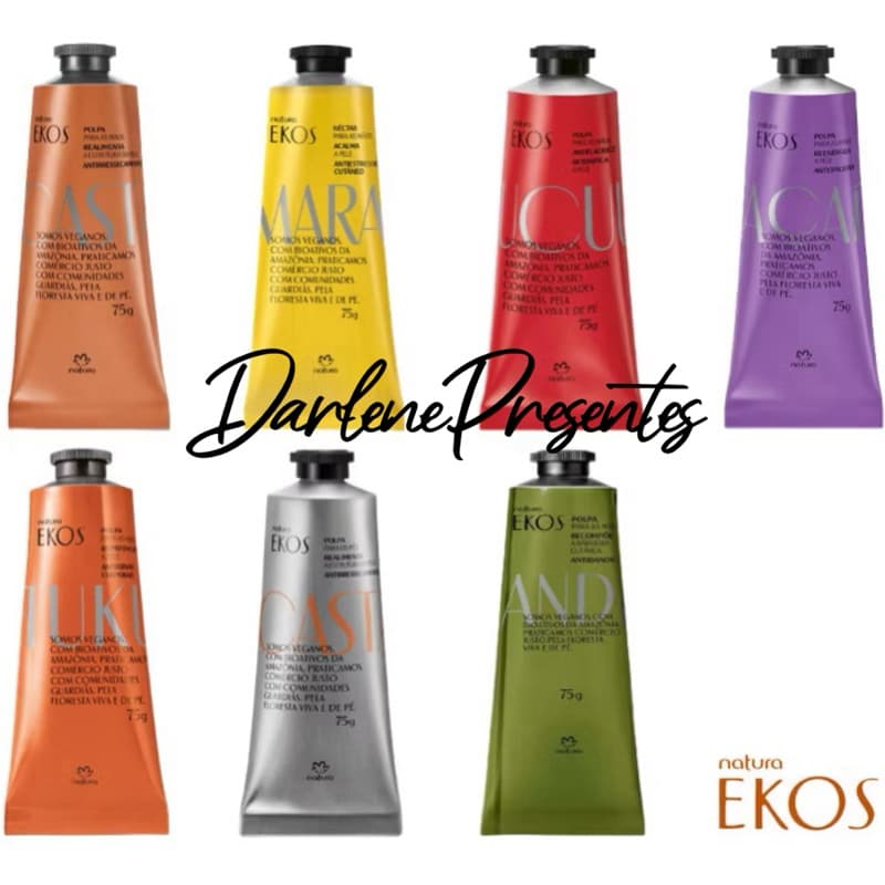 Polpa para Mãos ou Pés Ekos Natura 40 g ou 75 g, castanha, maracujá, açaí, andiroba, (escolha fragrância)