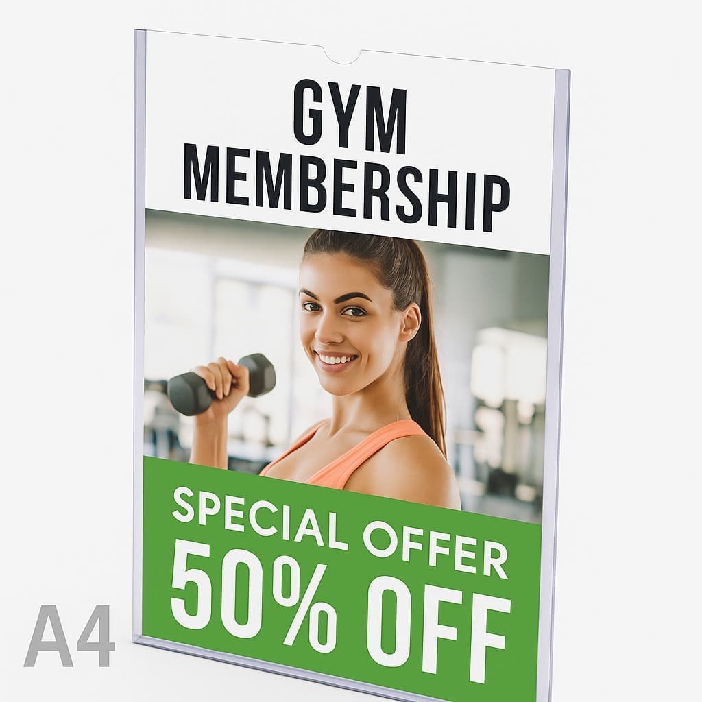 Porta folha de Parede  Display Expositor Suporte Acrílico/PETG tamanho A4